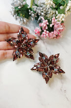 Load image into Gallery viewer, Faroska Maroon Shimmer Earrings freeshipping - CASA ROZEN
