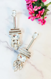 Rale Silver Stone Earrings freeshipping - CASA ROZEN