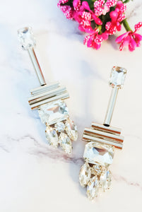 Rale Silver Stone Earrings freeshipping - CASA ROZEN