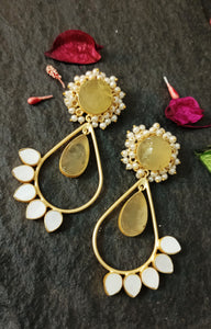 Tosska Golden Tumble Mother Of Pearl Earrings freeshipping - CASA ROZEN