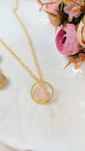 Load image into Gallery viewer, Aina Pink Rose Quartz Natural Stone Pendant Chain freeshipping - CASA ROZEN
