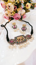 Load image into Gallery viewer, Gajananta Multicolor Stone Choker Set freeshipping - CASA ROZEN
