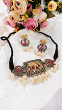 Load image into Gallery viewer, Gajananta Multicolor Stone Choker Set freeshipping - CASA ROZEN
