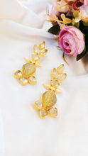 Load image into Gallery viewer, Kessin Olive Golden Carved Natural Stone Earrings freeshipping - CASA ROZEN
