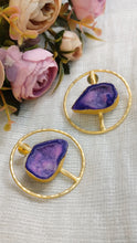 Load image into Gallery viewer, Scala Violet Glitz Window Druzy Earrings
