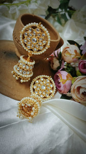 Loman Crystal Kundan Tokri Earrings