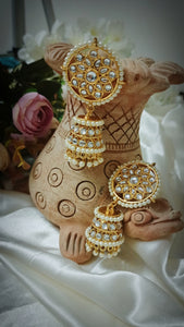 Loman Crystal Kundan Tokri Earrings