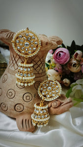 Loman Crystal Kundan Tokri Earrings