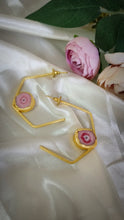 Load image into Gallery viewer, Cara Pink Eye Solar Quartz Natural Stone Earrings
