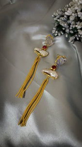 Siyali Violet Tumble Natural Stone Earrings