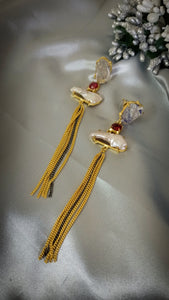 Siyali Violet Tumble Natural Stone Earrings