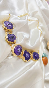Maara Oran Violet Solar Quartz Choker / Neckpiece