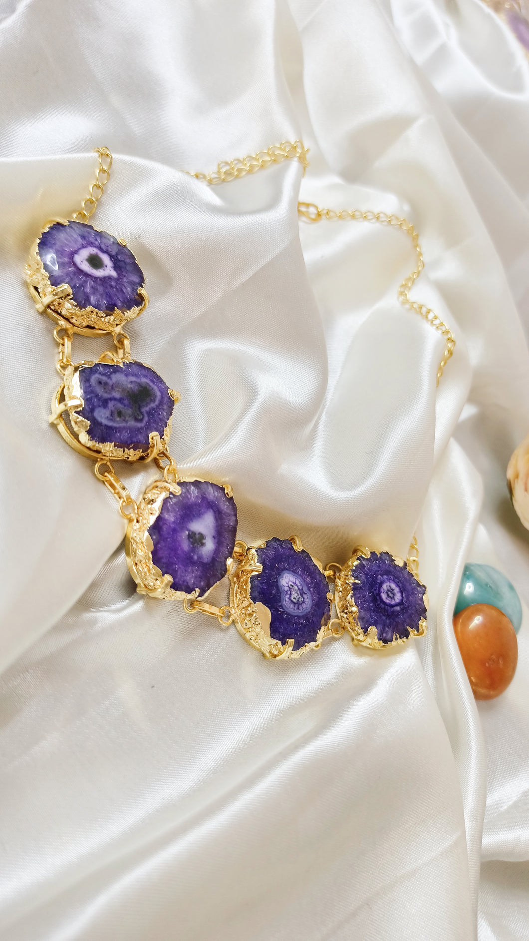 Maara Oran Violet Solar Quartz Choker / Neckpiece