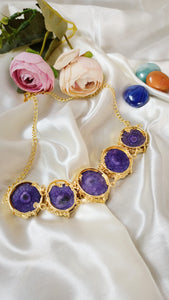 Maara Oran Violet Solar Quartz Choker / Neckpiece