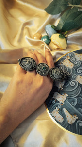 Barosa Green Stone Antique Statement Ring