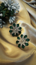 Load image into Gallery viewer, Solaez Kale Green German Silver Studs
