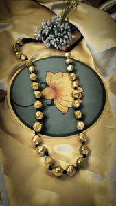 Tevar Golden Beaded Mala Necklace
