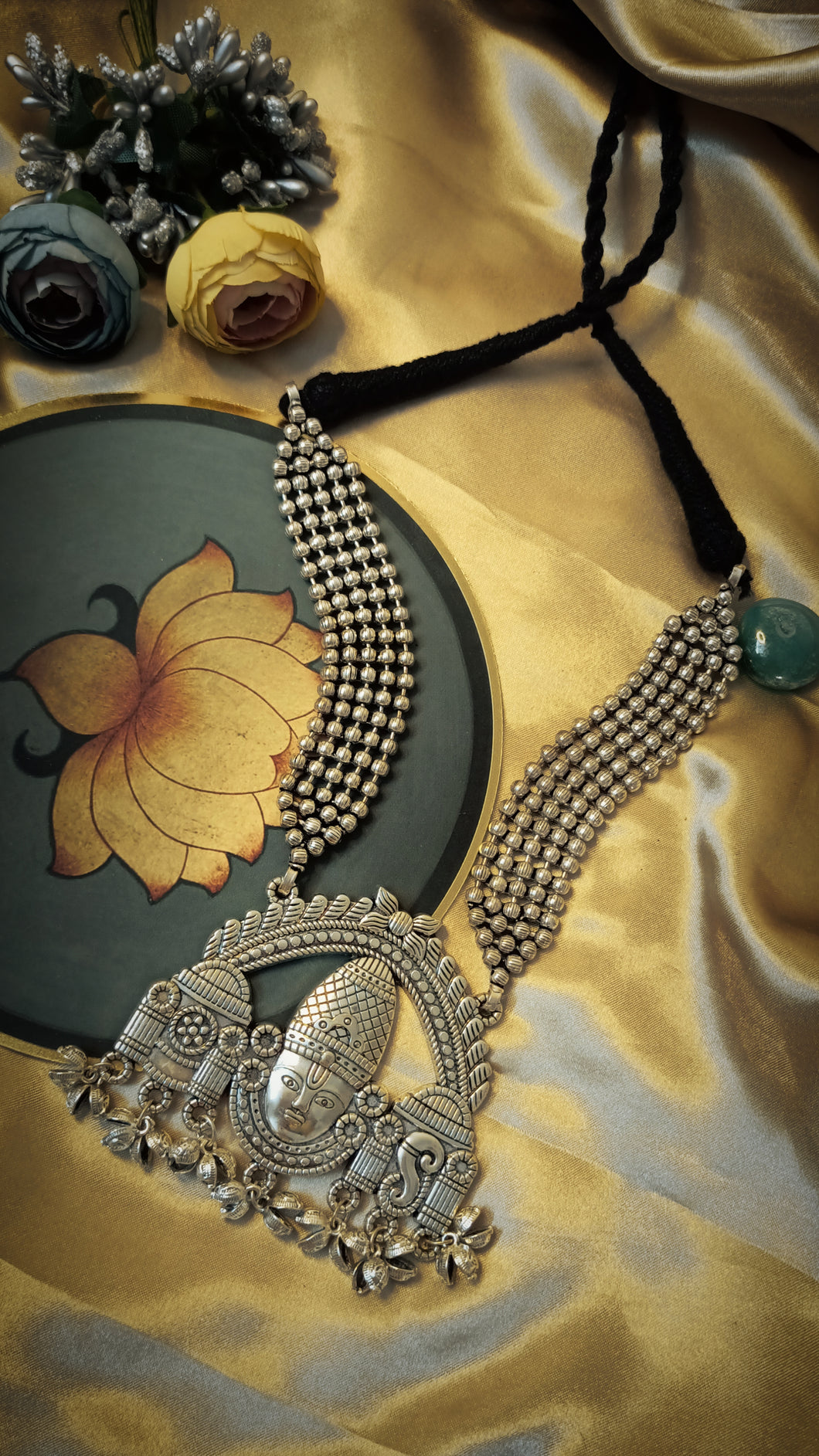 Vihana German Silver Statement Neckpiece