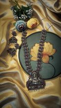 Load image into Gallery viewer, Namo-Saras German Silver Pink Stone Embellished Set
