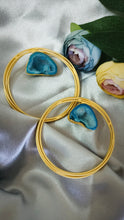 Load image into Gallery viewer, Tofae Turquoise Druzy Stone Earrings
