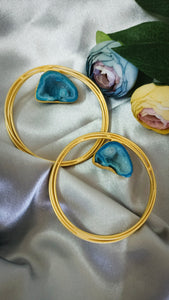 Tofae Turquoise Druzy Stone Earrings