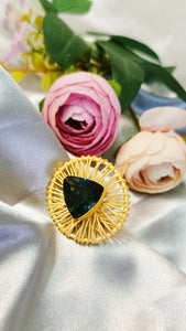 Taline Green Stone Ring