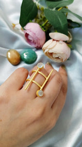 Sherlin White Stone Ring