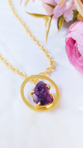 Aina Amethyst Stone Pendant Chain