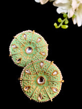 Load image into Gallery viewer, SUVI GREEN STUD EARRINGS freeshipping - CASA ROZEN
