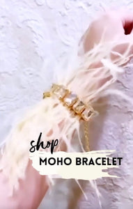 Moho Golden Stones Feather Bracelet freeshipping - CASA ROZEN